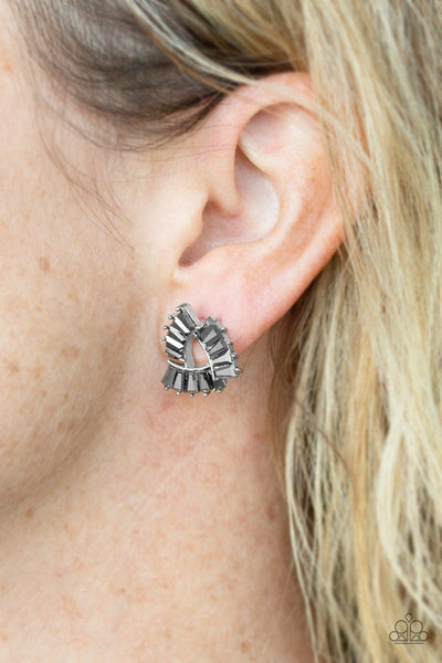 Paparazzi Renegade Shimmer - Silver Post Earrings