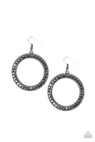 Paparazzi Haute Halo - Black Earrings