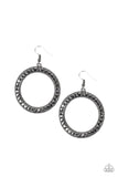 Paparazzi Haute Halo - Black Earrings