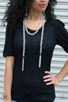 Paparazzi SCARFed for Attention - Silver Necklace