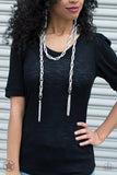 Paparazzi SCARFed for Attention - Silver Necklace
