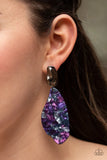 Paparazzi Fish Out Of Water - Purple Post Earrings