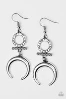 Paparazzi Majestically Moon Child - Silver Earrings