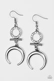 Paparazzi Majestically Moon Child - Silver Earrings