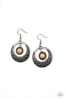 Paparazzi Wandering Waikiki - Brown Earrings