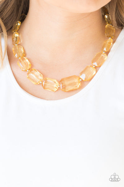 Paparazzi ICE Versa - Yellow Necklace