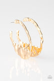 Paparazzi The BEAST Of Me - Gold Hoop Earrings