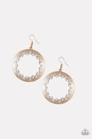 Paparazzi Gala Glitter - Gold Earrings
