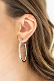 Paparazzi Comin Into Money - White Hoop Earrings