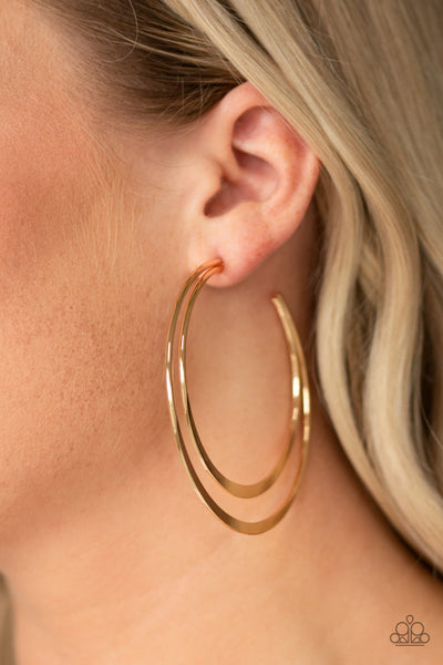 Paparazzi Last HOOP-rah - Gold Hoop Earrings
