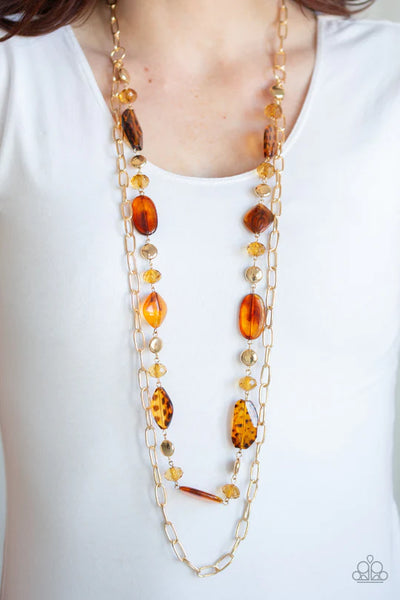 Paparazzi Colorful Couture - Brown Necklace