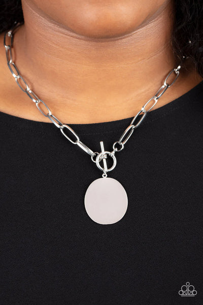 Paparazzi Tag Out - Silver Necklace