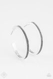 Paparazzi Jungle Stride - Silver Hoop Earrings