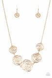 Paparazzi Rosy Rosette & Beat Around The ROSEBUSH - Gold Set