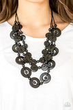 Paparazzi Catalina Coastin - Black Wood Necklace