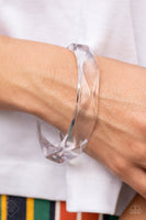 Paparazzi Clear-Cut Couture - White Bracelet