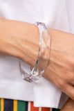 Paparazzi Clear-Cut Couture - White Bracelet