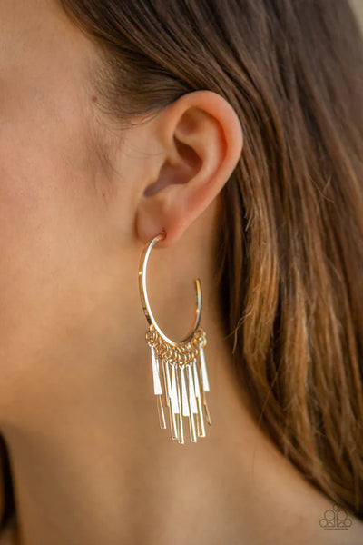 Paparazzi Bring The Noise - Gold Hoop Earrings