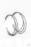 Paparazzi Jumpin Through Hoops - Black Hoop Earrings