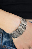 Paparazzi Texture Takedown - Silver Bracelet