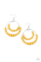 Paparazzi Paradise Party - Yellow Earrings