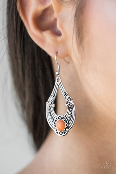 Paparazzi Sol Sonata - Orange Earrings