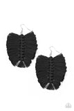 Paparazzi Knotted Native - Black Earrings