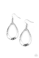 Paparazzi BEVEL-headed Brilliance - Silver Earrings