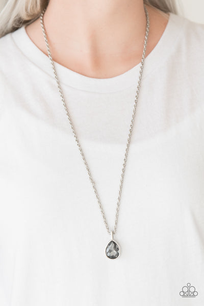 Paparazzi Million Dollar Drop - Silver Necklace