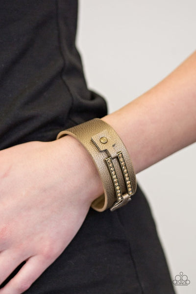 Paparazzi Street Glam - Brass Wrap Bracelet