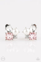 Paparazzi Highly High-Class - Pink Clip-On Earrings