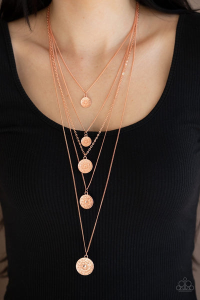 Paparazzi Medallion Marvel - Copper Necklace