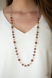 Paparazzi Pristine Prestige - Brown Necklace