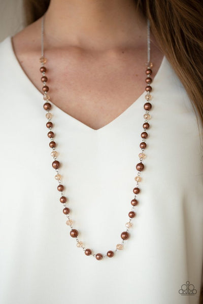 Paparazzi Pristine Prestige - Brown Necklace