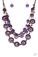 Paparazzi Catalina Coastin - Purple Wood Necklace