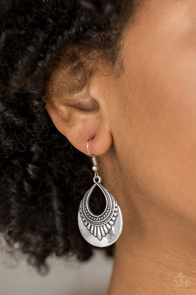 Paparazzi Totally Terrestrial - Silver Earrings