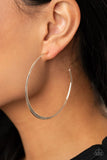Paparazzi Dont Lose Your Edge - Silver Hoop Earrings