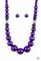 Paparazzi Panama Panorama - Purple Wood Necklace