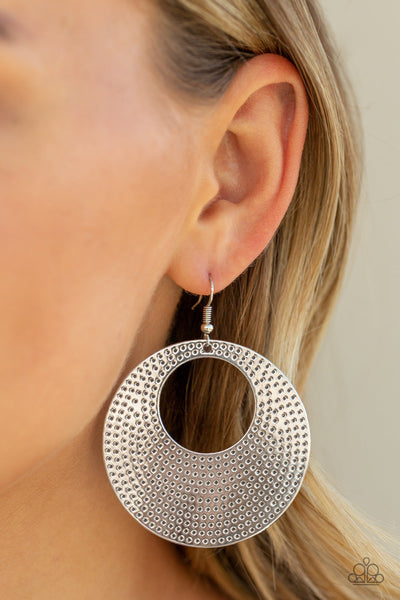 Paparazzi Dotted Delicacy - Silver Earrings