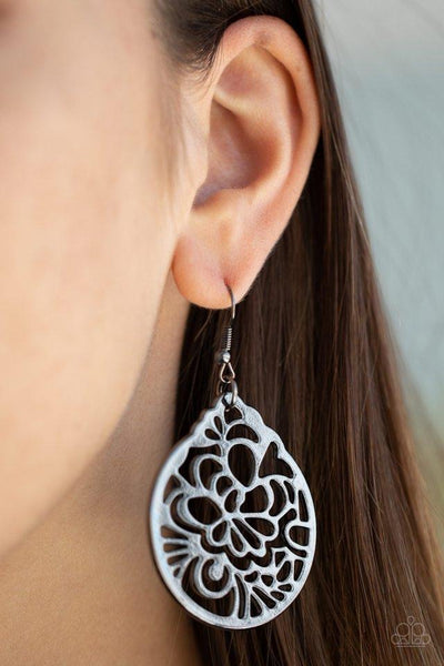Paparazzi Garden Mosaic - Black Earrings