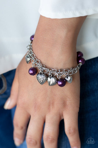 Paparazzi More Amour - Purple Bracelet