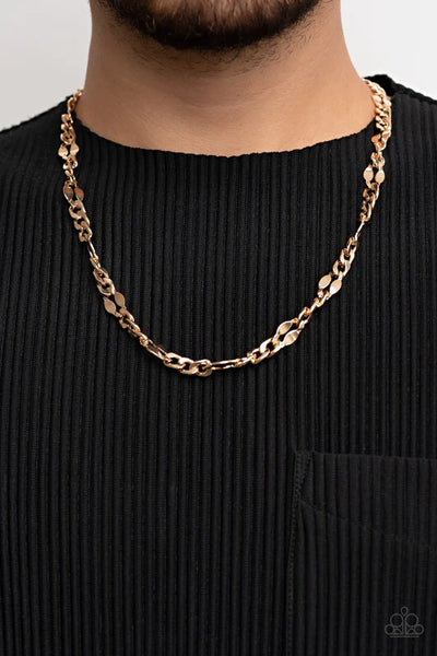 Paparazzi G.O.A.T - Gold Men’s Necklace