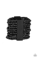 Paparazzi JAMAICAN Me Jam - Black Wooden Bracelet