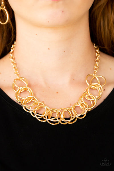 Paparazzi Heavy Metal Hero - Gold Necklace
