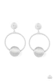 Paparazzi Social Sphere - Silver Post Earrings