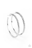 Paparazzi Making Rounds - White Hoop Earrings