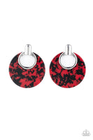 Paparazzi Metro Zoo - Red Earrings