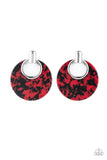 Paparazzi Metro Zoo - Red Earrings