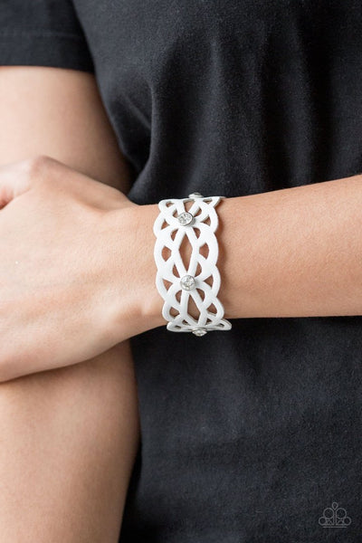 Paparazzi Runaway Radiance - White Wrap Bracelet