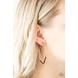 Paparazzi Metro Metric - Gold Hoop Earrings